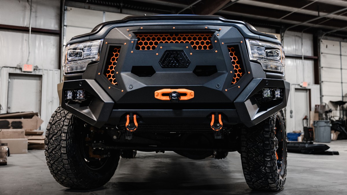 Custom RAM 1500 Longhorn Exterior Front Fascia with Mesh Grille