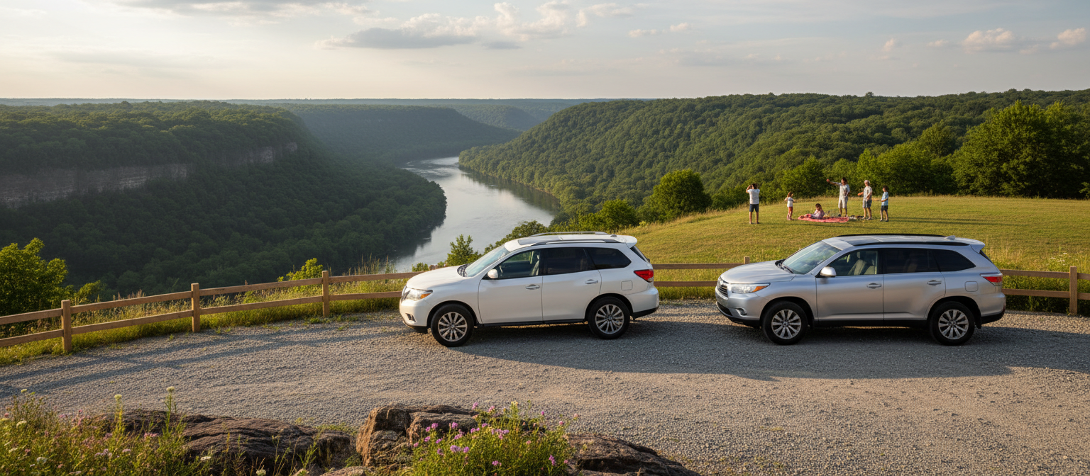 Nissan Pathfinder compared to Toyota Highlander for families in Roswell, GA