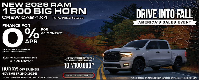 NEW 2026 RAM 1500 BIG HORN CREW CAB 4X4
