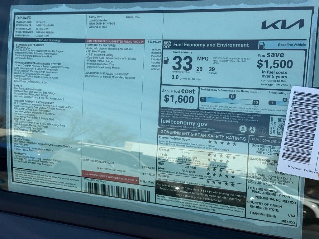 2025 Kia K4 EX - Photo 21