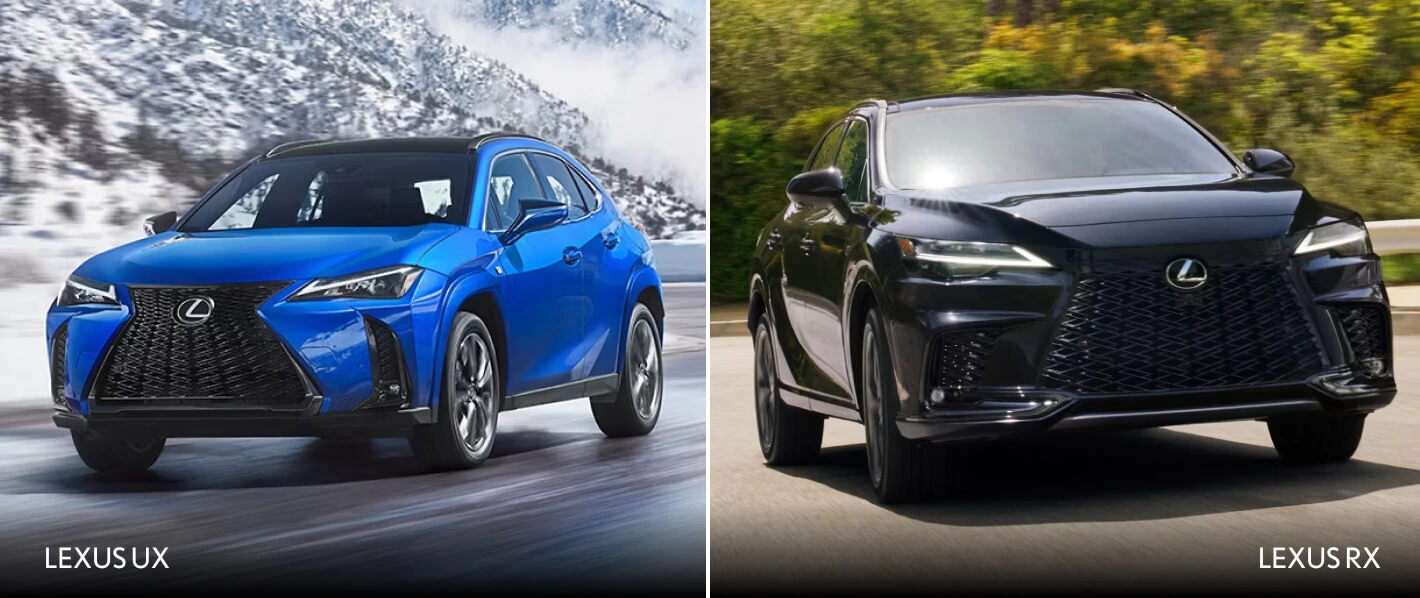 Lexus UX vs. Lexus RX Specs, Compared