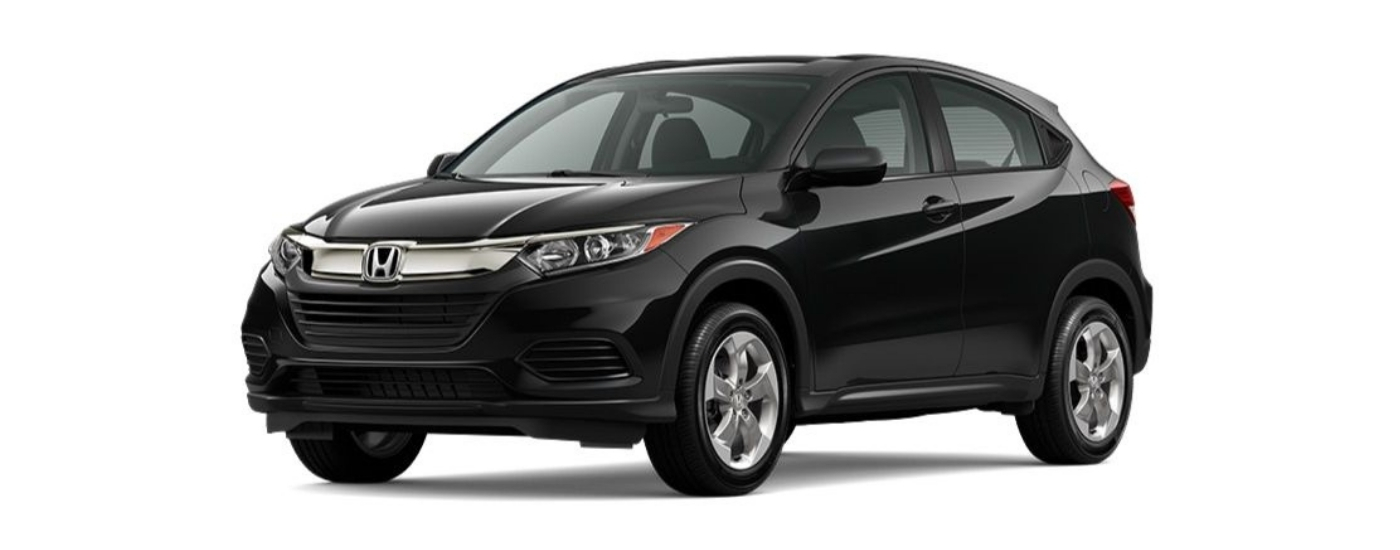 Black 2020 Honda HR-V LX anglked left