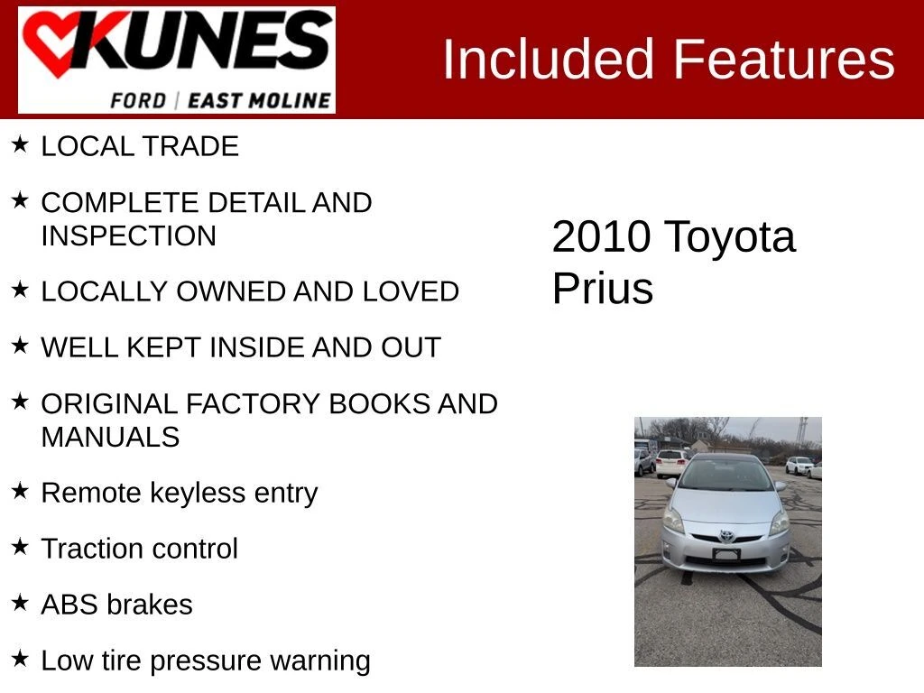 Used 2010 Toyota Prius III with VIN JTDKN3DU0A5158948 for sale in East Moline, IL