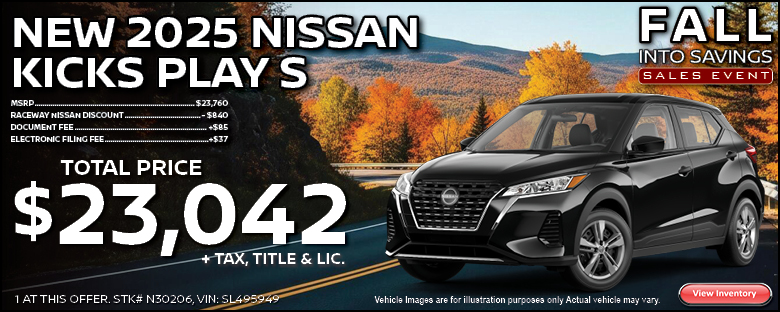 New 2025 Nissan Kicks Purchase Offer
