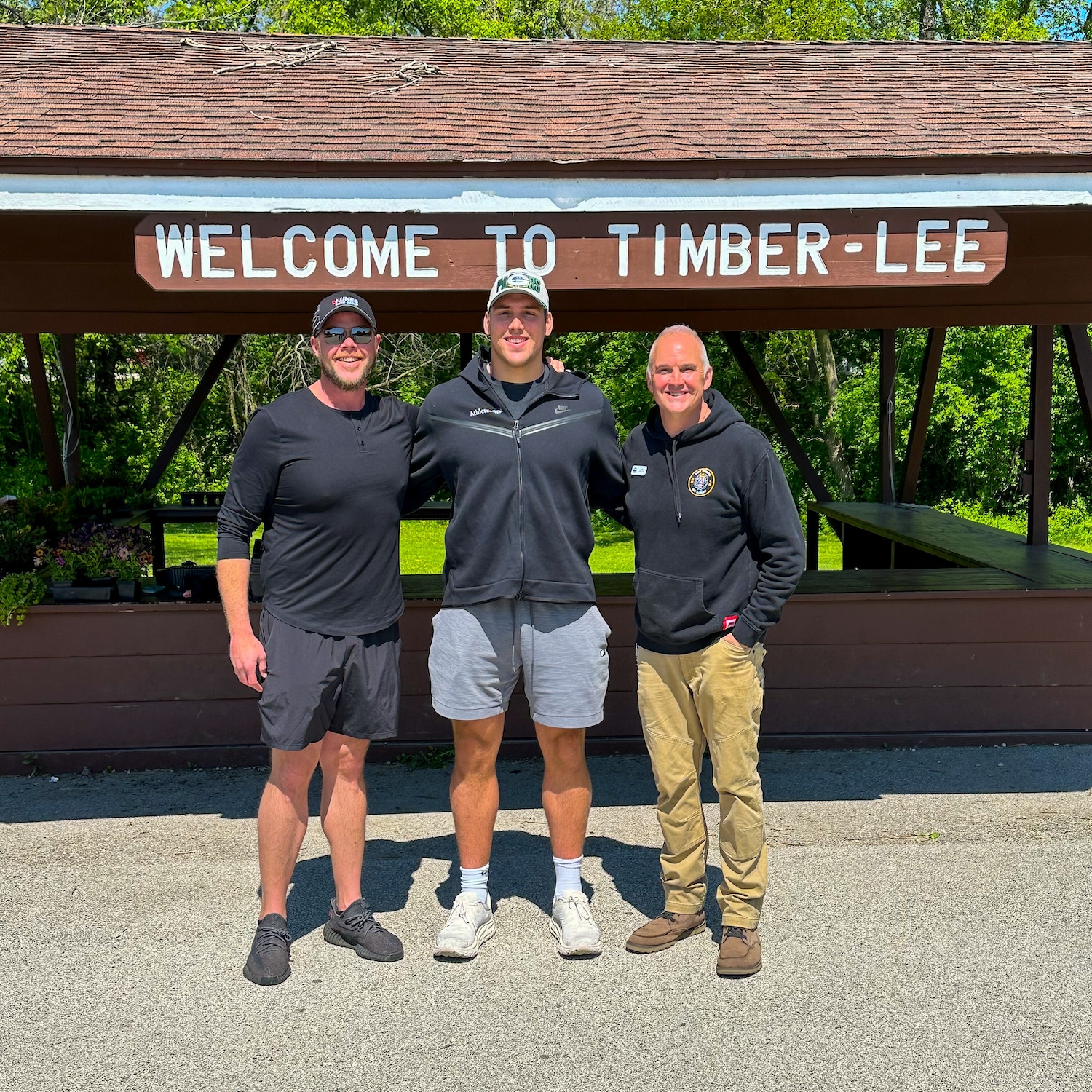 From left to right: Volunteer, Luke Van Ness, and Camp Timber-Lee's Executive Director, Todd Ballard