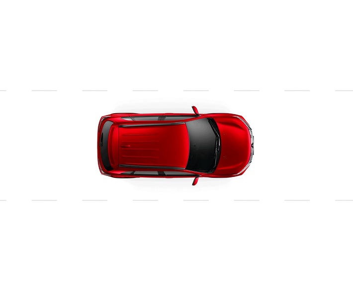 Overhead graphic of 2026 Mitsubishi Outlander Sport SUV land departure warning technology