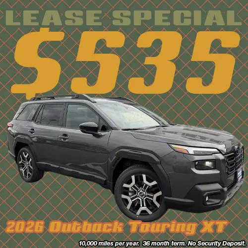 Lease this 2026 Subaru Outback Touring XT at Twin Falls Subaru this September.