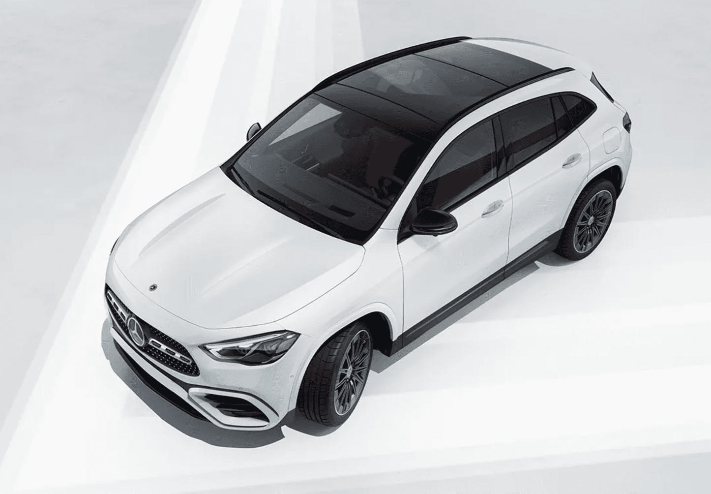 Overhead view of a Mercedes-Benz GLA