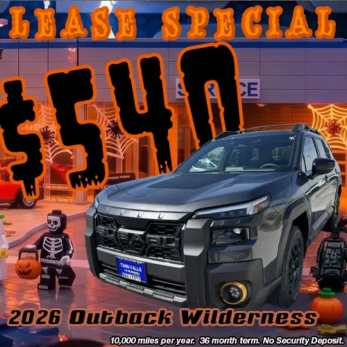 Lease this 2026 Subaru Outback Wilderness for only $540/mo at Twin Falls Subaru this October.