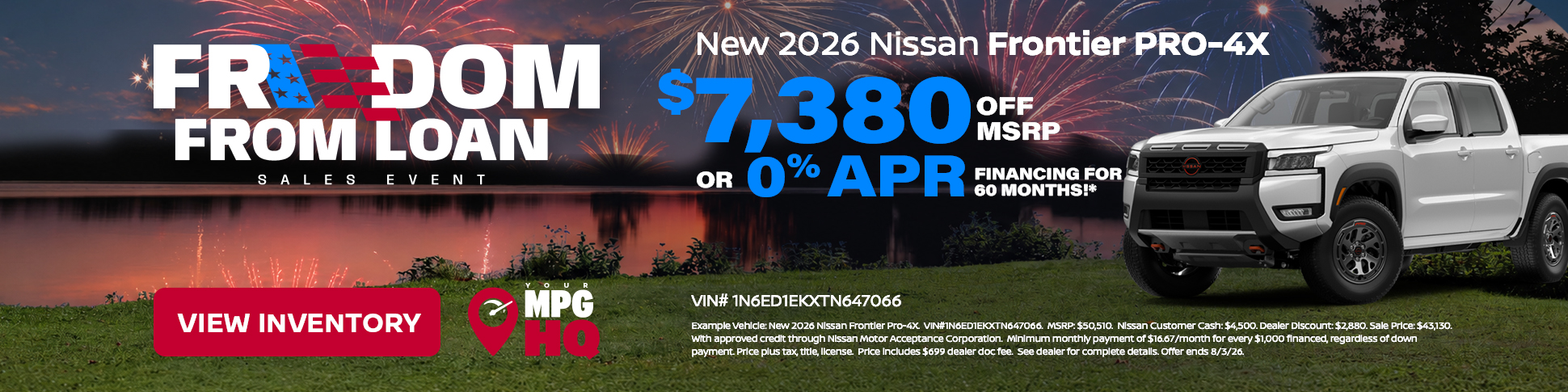 New 2026 Nissan Frontier