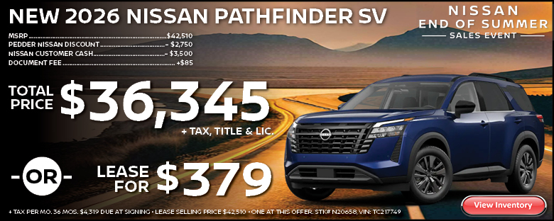 2026 Nissan Pathfinder SV