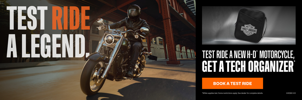 Test Ride a New Harley and get a limited-edition flag.