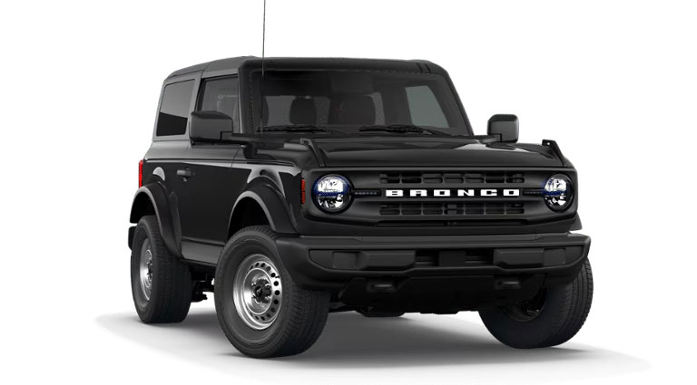 image of 4-door matte black ford bronco big bend 
