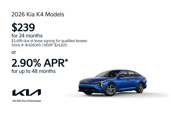 2026 Kia K4 APR Offer