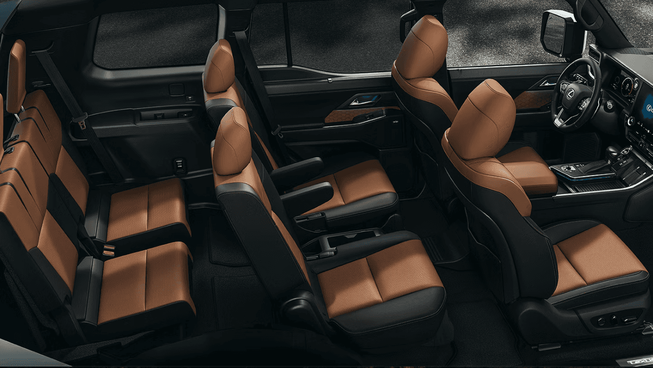 Side view of all threes of seating in the 2024 Lexus GX