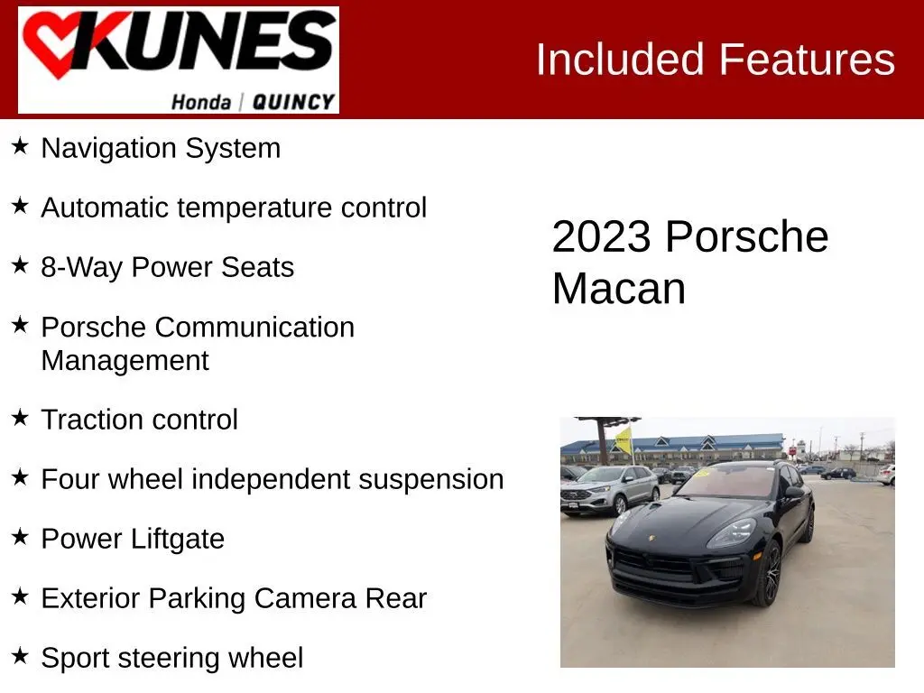 Used 2023 Porsche Macan S with VIN WP1AG2A51PLB36926 for sale in Quincy, IL