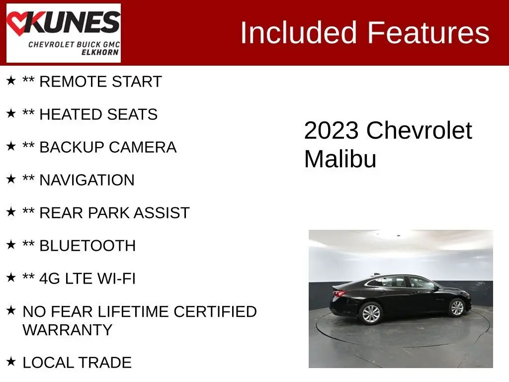 Used 2023 Chevrolet Malibu 1LT with VIN 1G1ZD5ST3PF181269 for sale in Elkhorn, WI