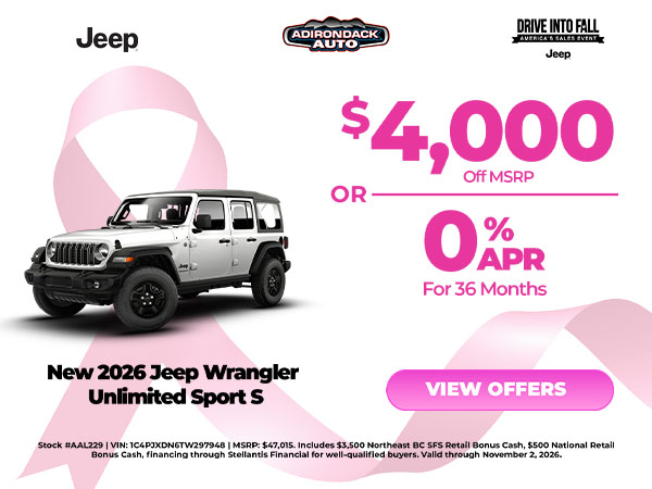 2026 Jeep Wrangler
Unlimited Sport S