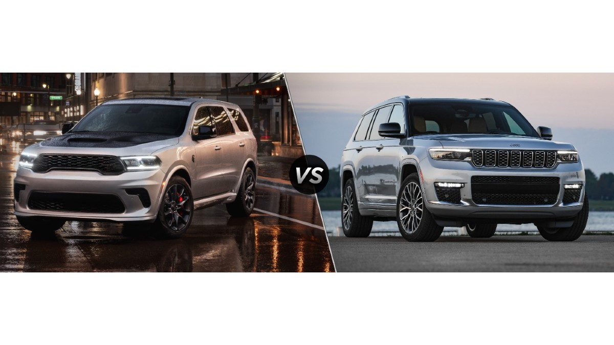 2025 Dodge Durango vs Jeep Grand Cherokee L Exterior Front Angles