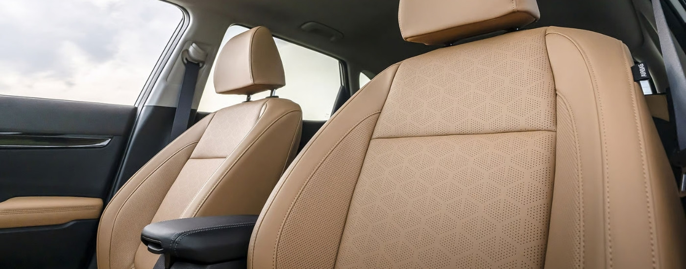 Tan seating in a 2026 Kia Seltos