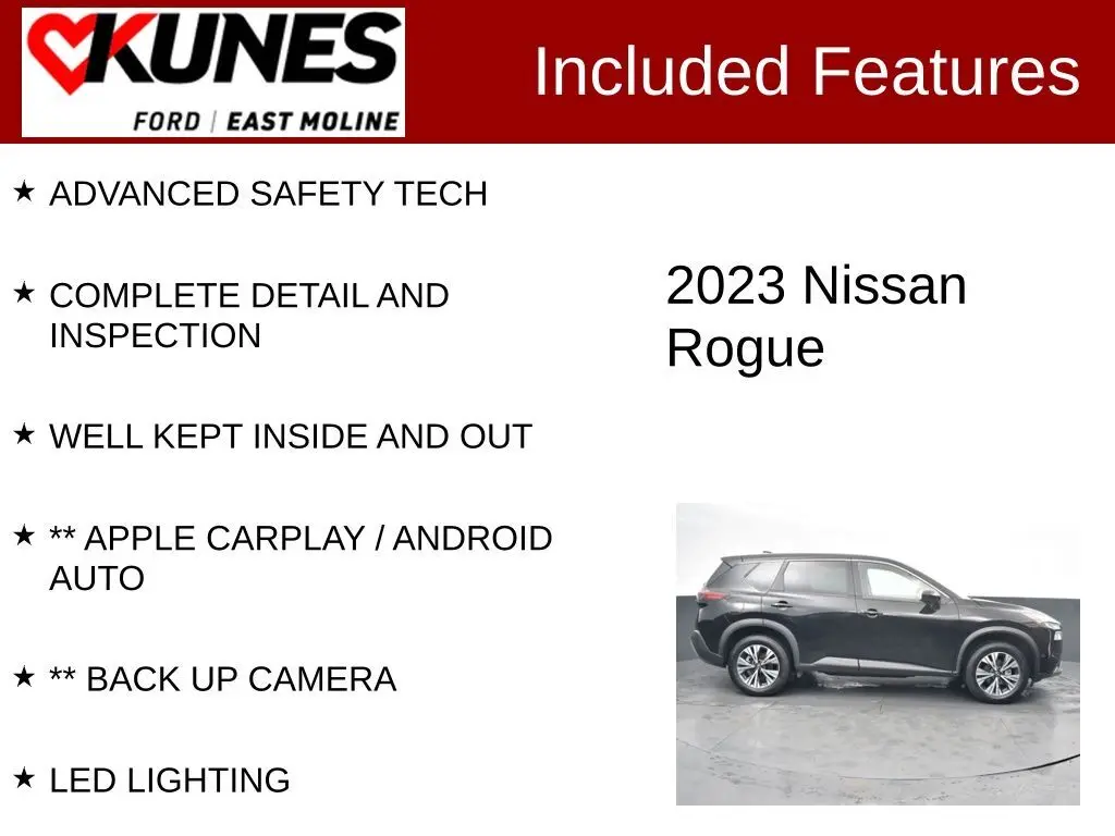 Used 2023 Nissan Rogue SV with VIN 5N1BT3BB9PC849323 for sale in East Moline, IL