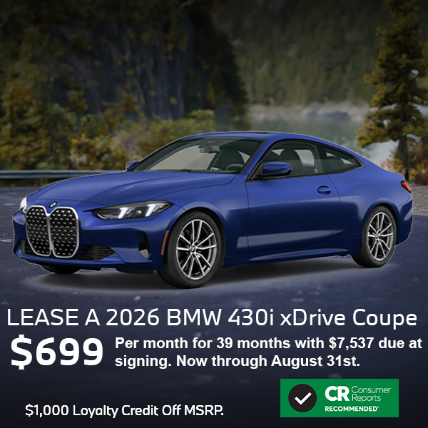 Lease a 2026 BMW 430i xDrive Coupe