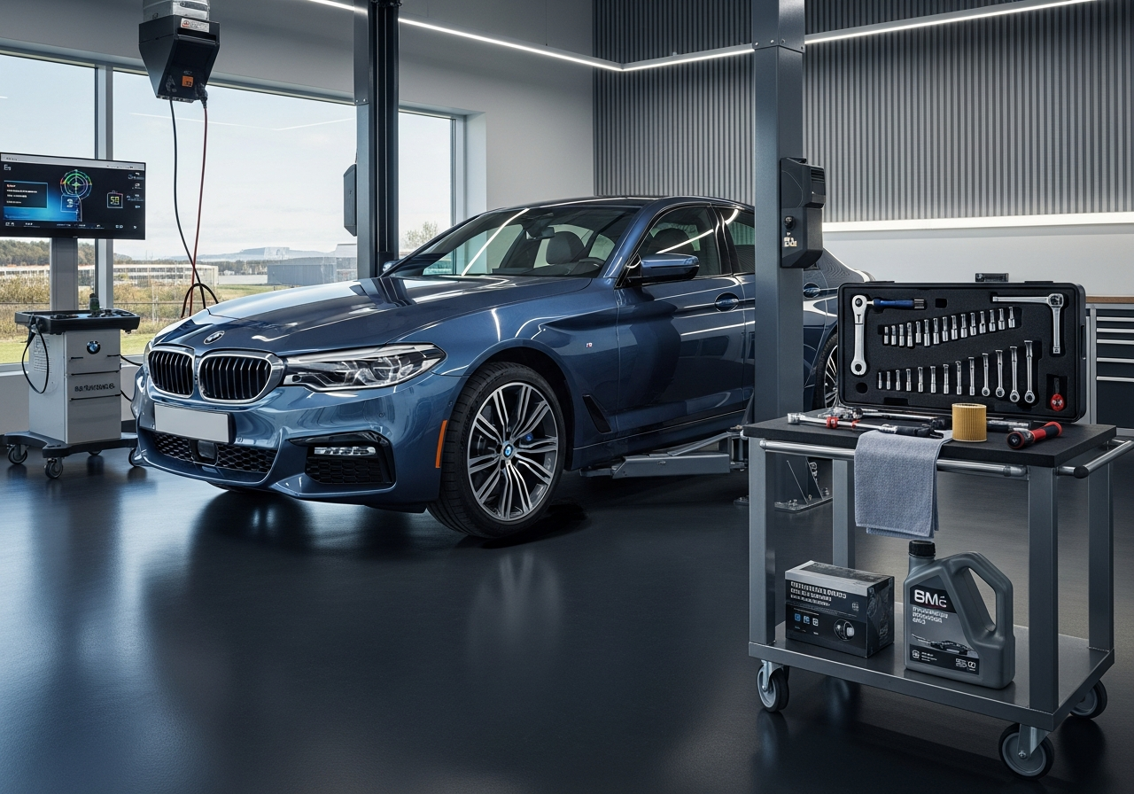 BMW iDrive service status screen
