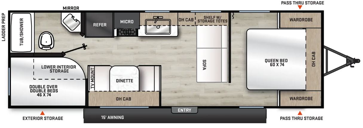 Coachmen's Catalina Series 8 261BH Travel Trailer interior layout