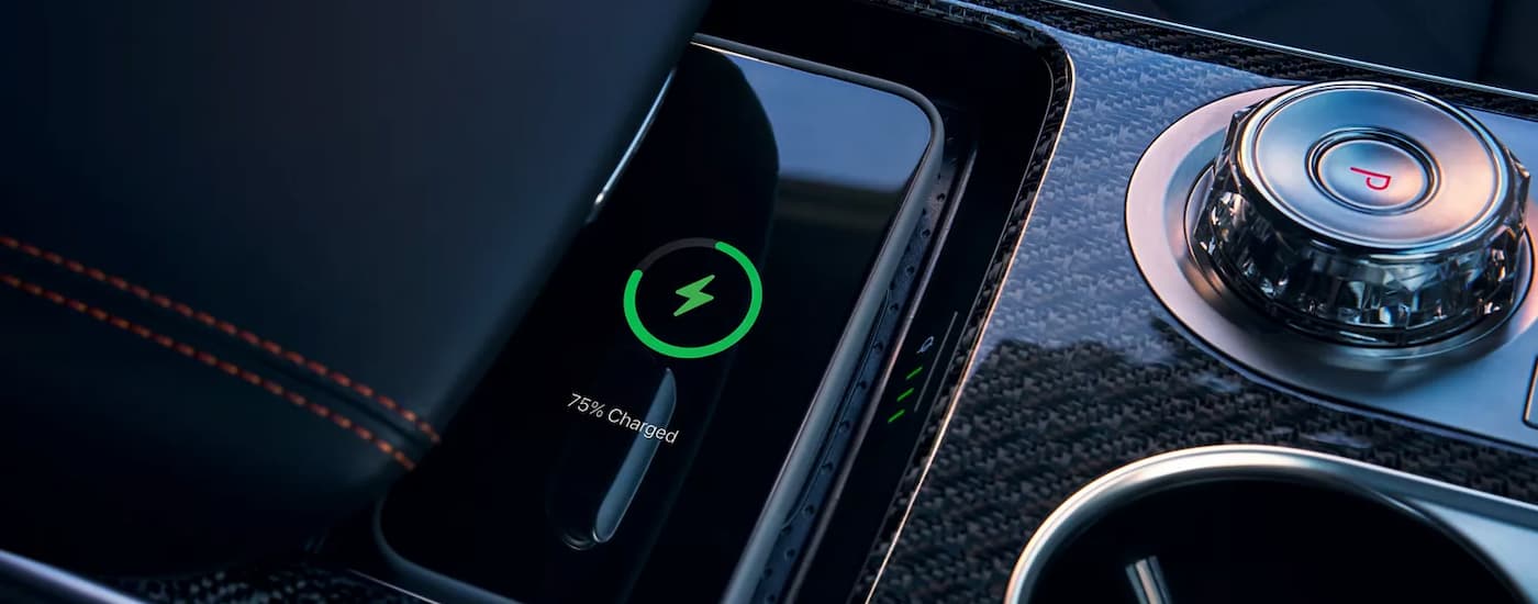 Center console in a 2026 Genesis GV70 luxury SUV for sale near Auburn