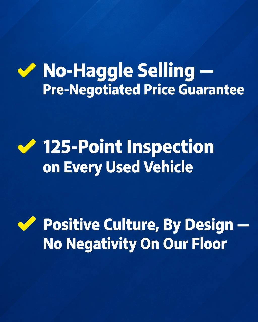 Great Products, Great Service, Professional Environment. 