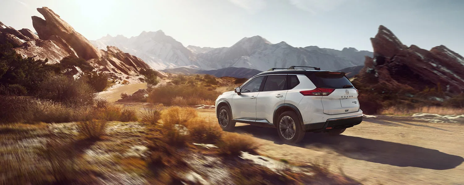 Nissan Rogue on a mountain road