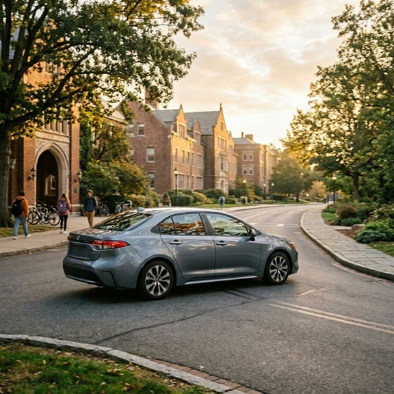 Hybrid Vehicle College Driver
