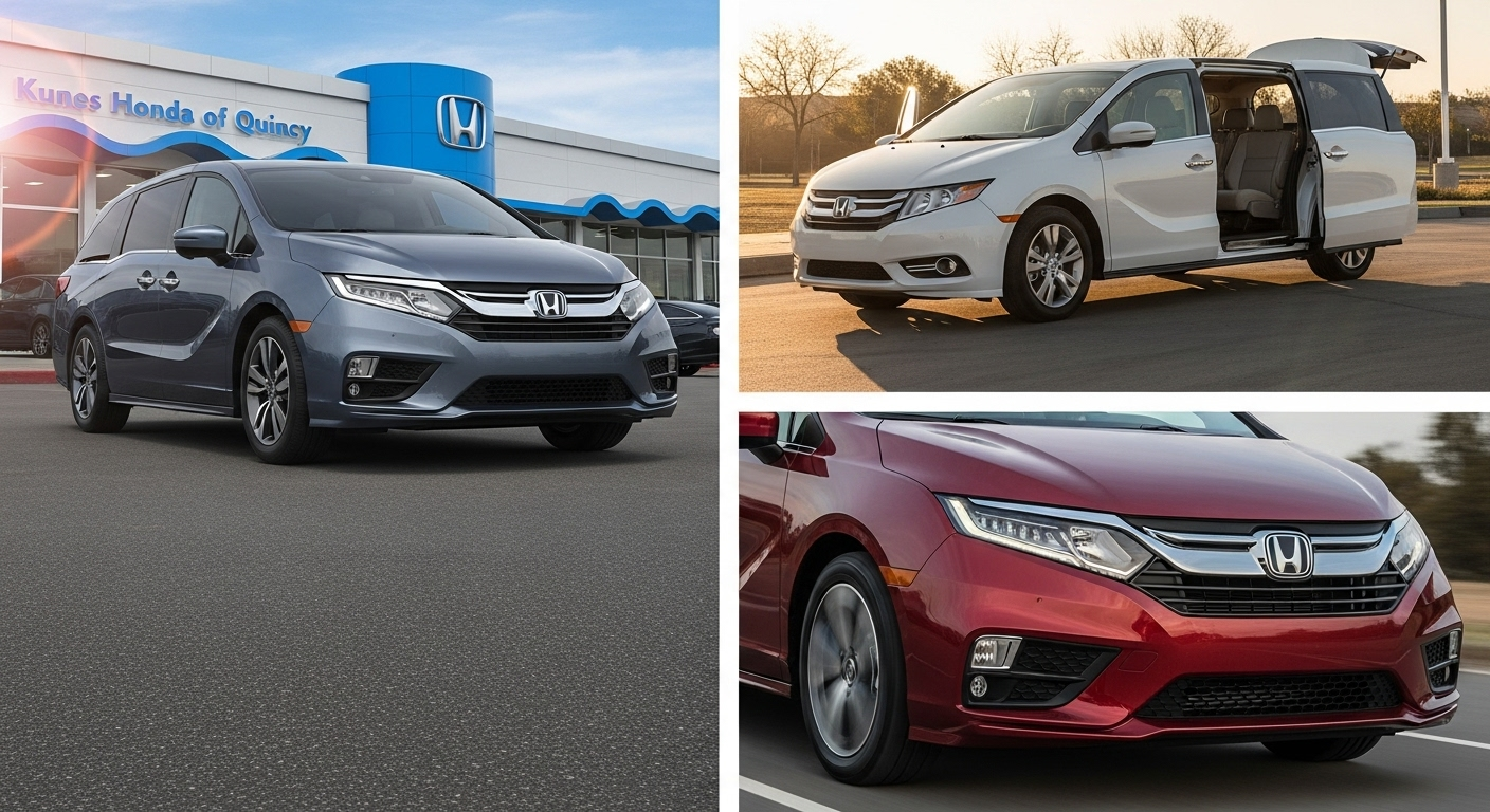 Explore the 2025 Honda Odyssey at Kunes Honda of Quincy. Check out our latest inventory and find the perfect minivan for your family. Shop New Hondas today!