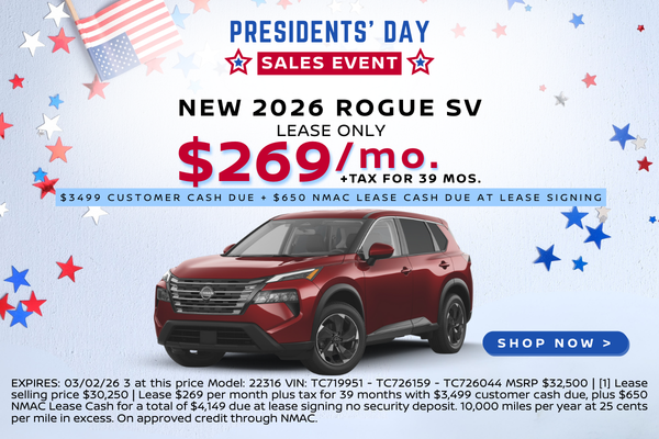 Nissan Rogue SV $269/mo. Lease Offer