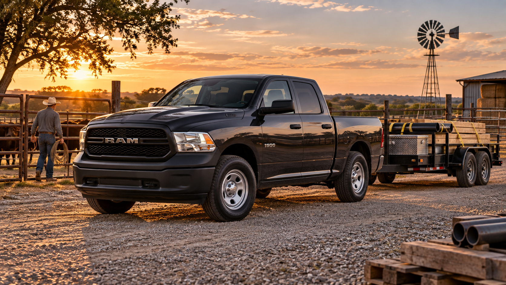 Illustrative RAM 1500 Tradesman Express and Warlock work truck
