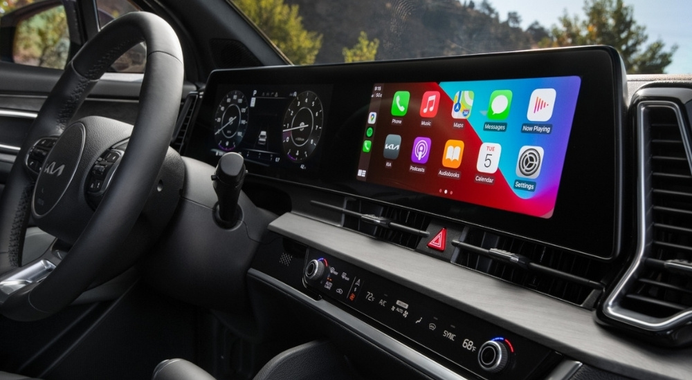 Infotainment screen in a 2025 Kia Sportage 