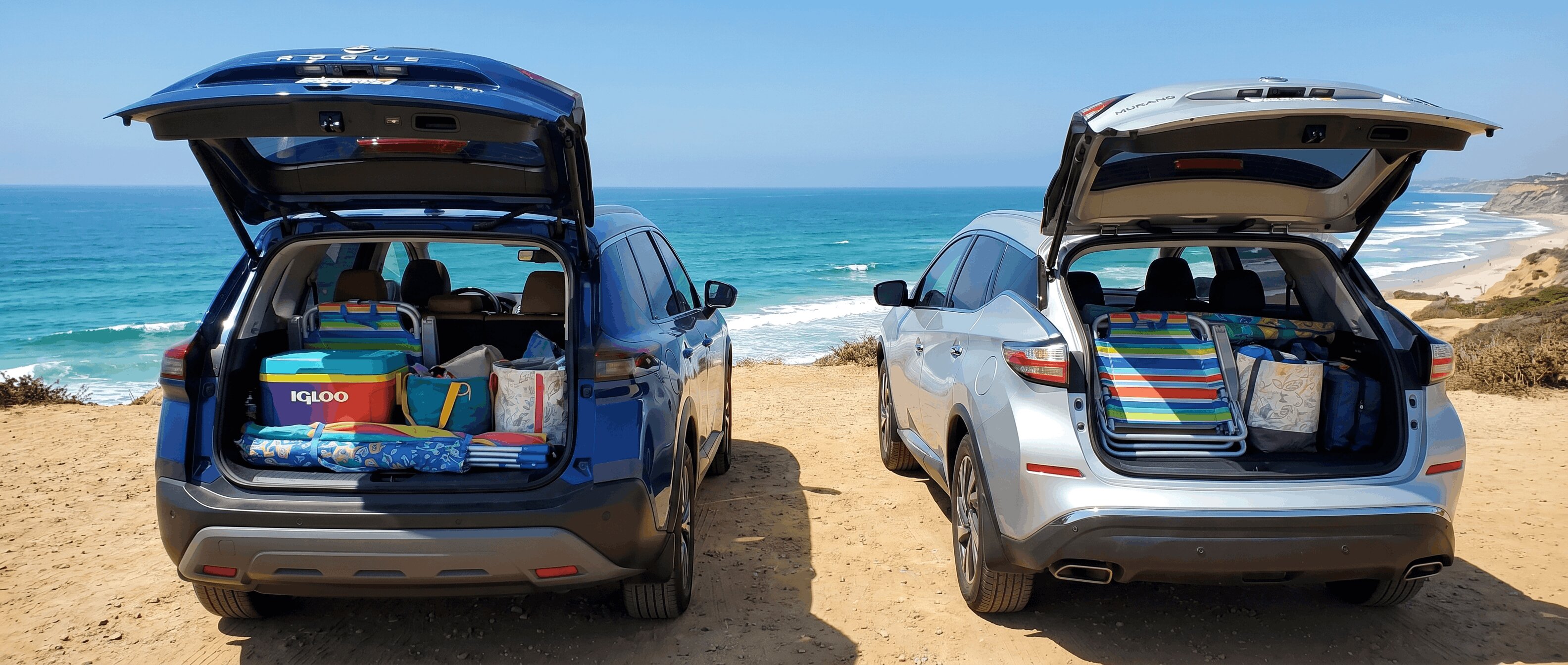 Nissan Rogue and Murano cargo space comparison for beach trips in Roswell, GA
