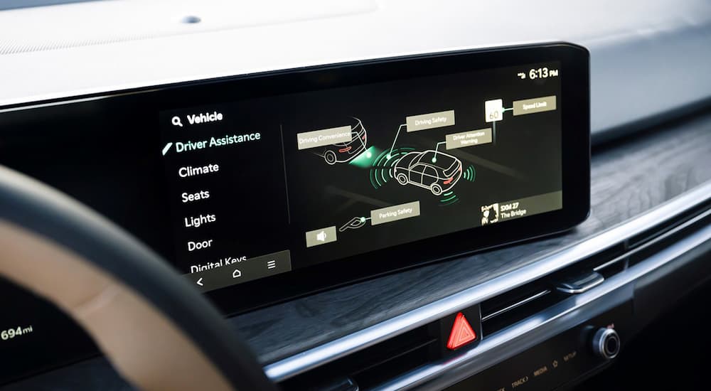 Infotainment screen in a 2025 Kia Sorento