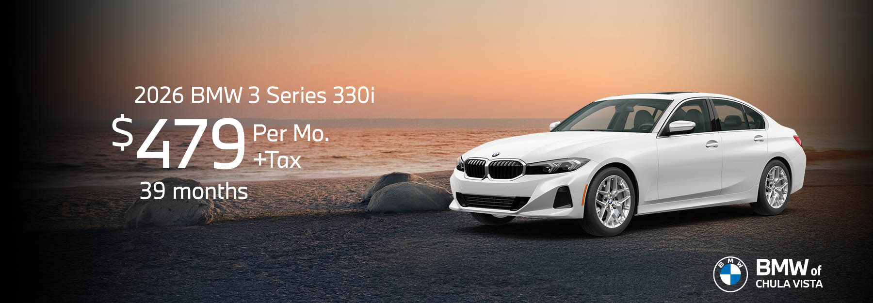 2026 BMW 3 Series 330i   $479 per month for 39 months plus tax lease