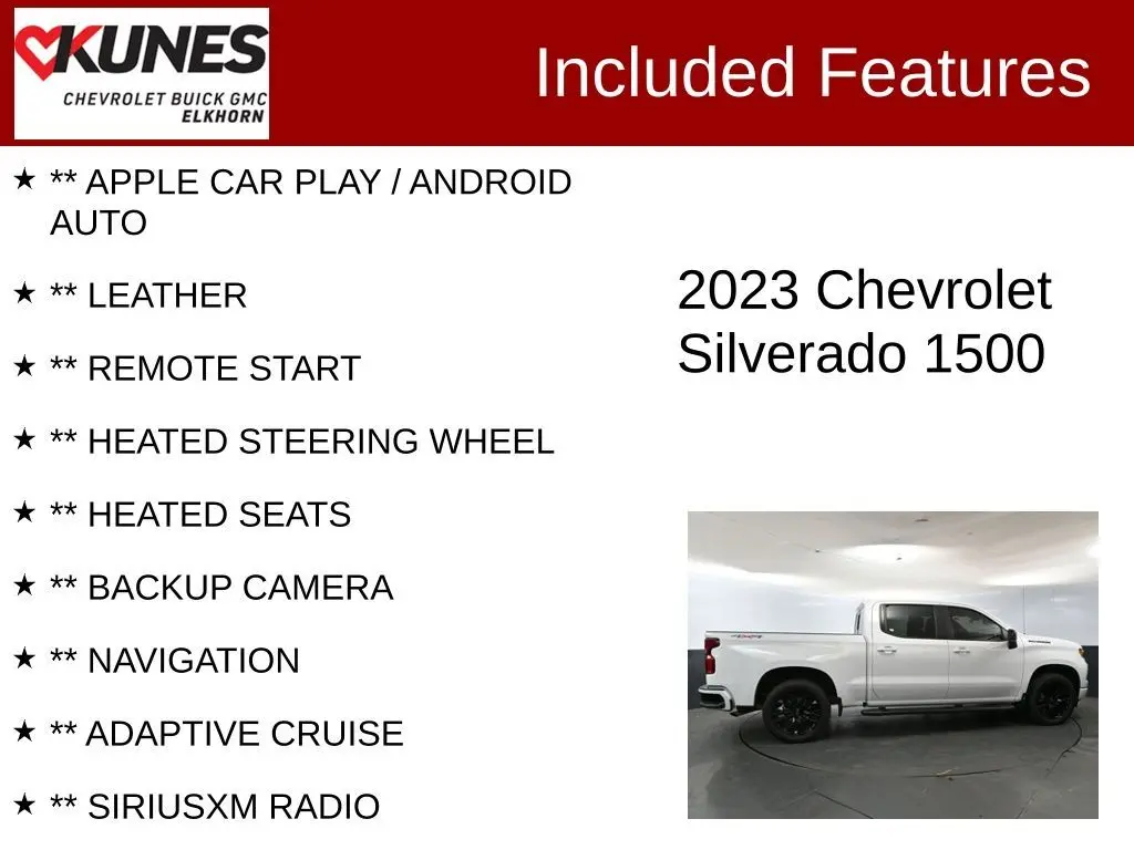 Used 2023 Chevrolet Silverado 1500 RST with VIN 2GCUDEED9P1130937 for sale in Elkhorn, WI