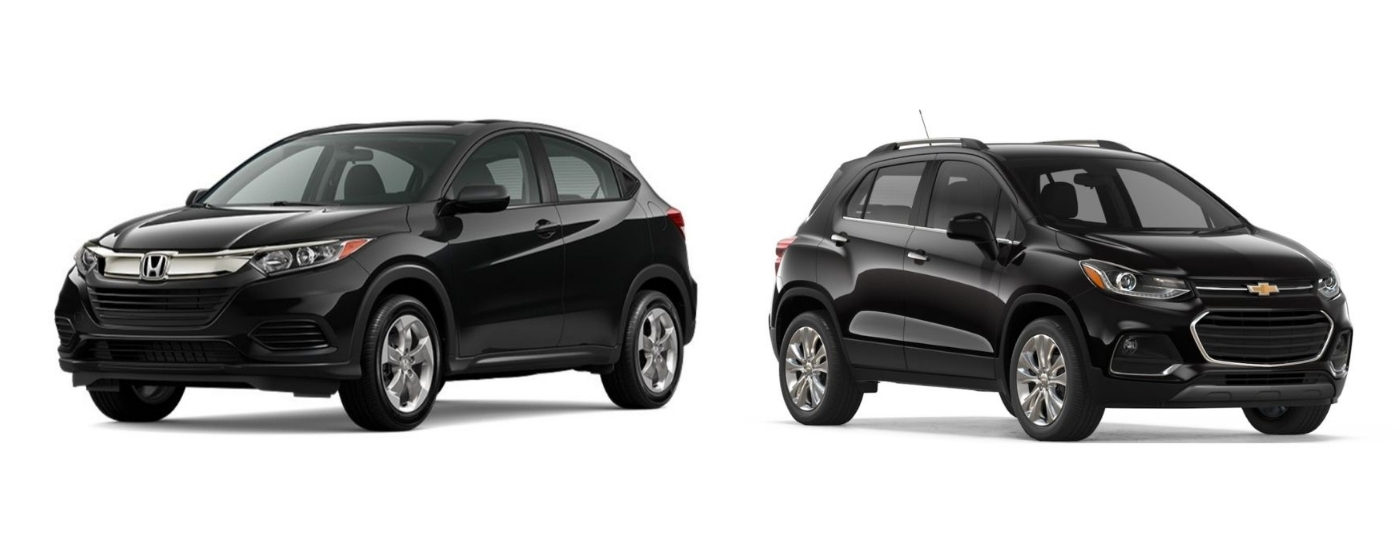 Black 2020 Honda HR-V LX vs black 2020 Chevy Trax 1LZ