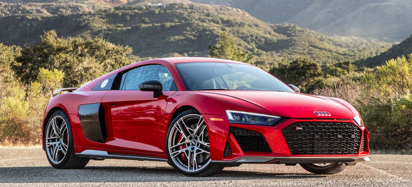 red 2023 Audi R8 Coupe