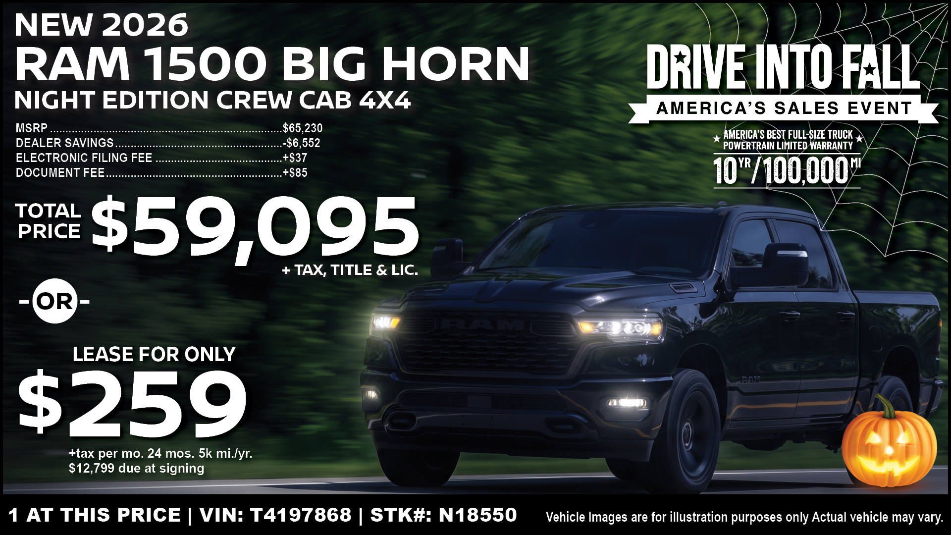 2026 RAM 1500 Big Horn Night Edition