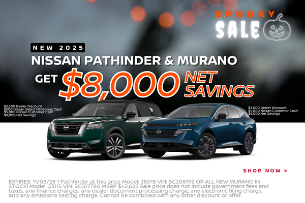 Pathfinder & Murano discounts at Nissan elk grove 