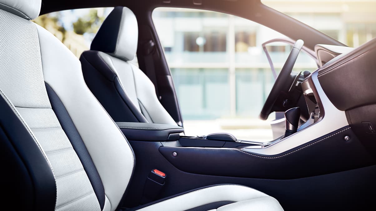 White NuLuxe interior on 2020 NX F SPORT