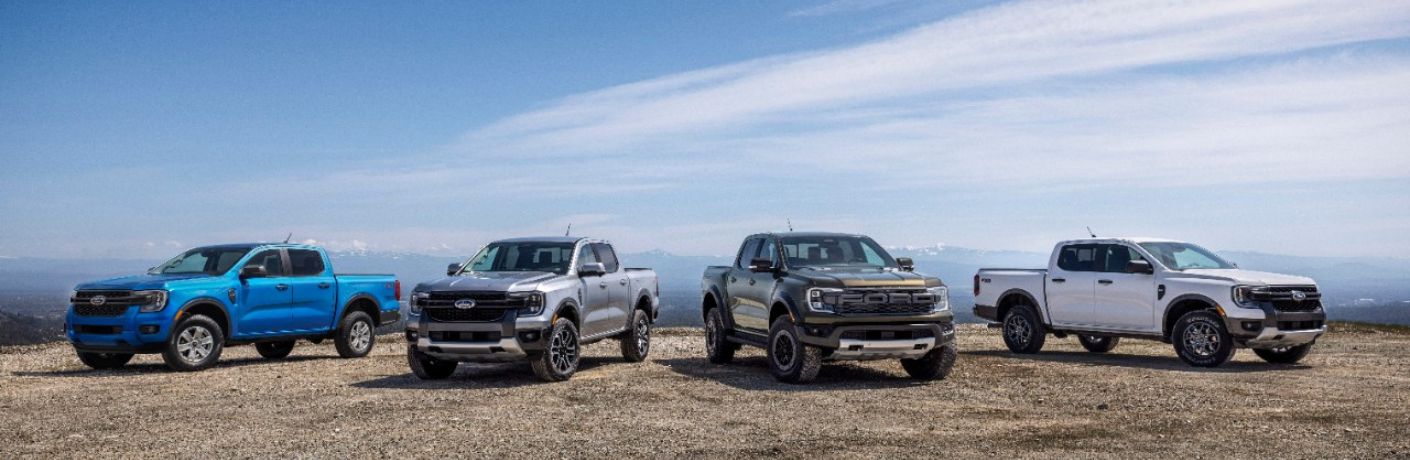 2024 Ford Ranger Family of Trucks on  a Mountain