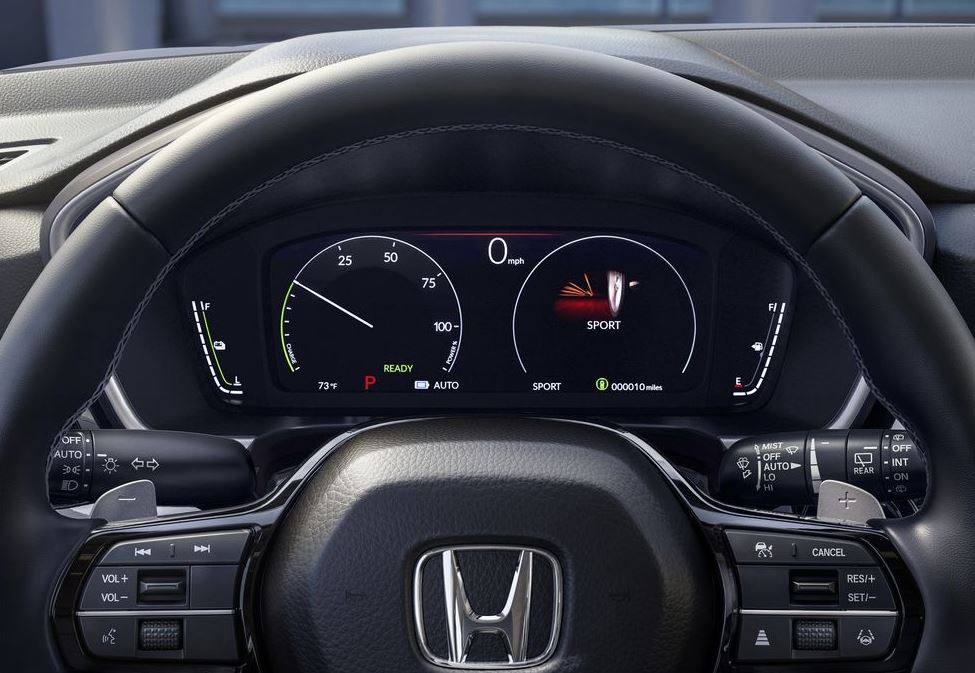 2025 Honda CR-V e:FCEV steering wheel and dashboard