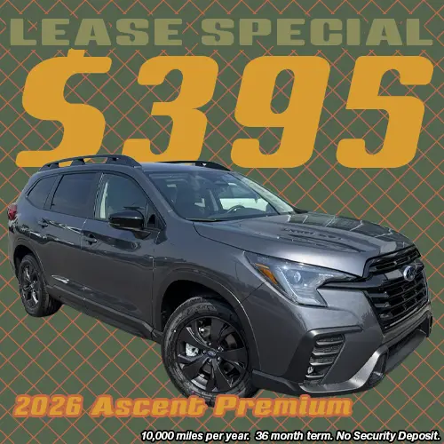 Lease this 2026 Subaru Ascent Premium at Twin Falls Subaru this September.