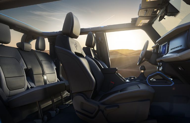 2024 Ford Bronco Interior with Roof and Doors Removed