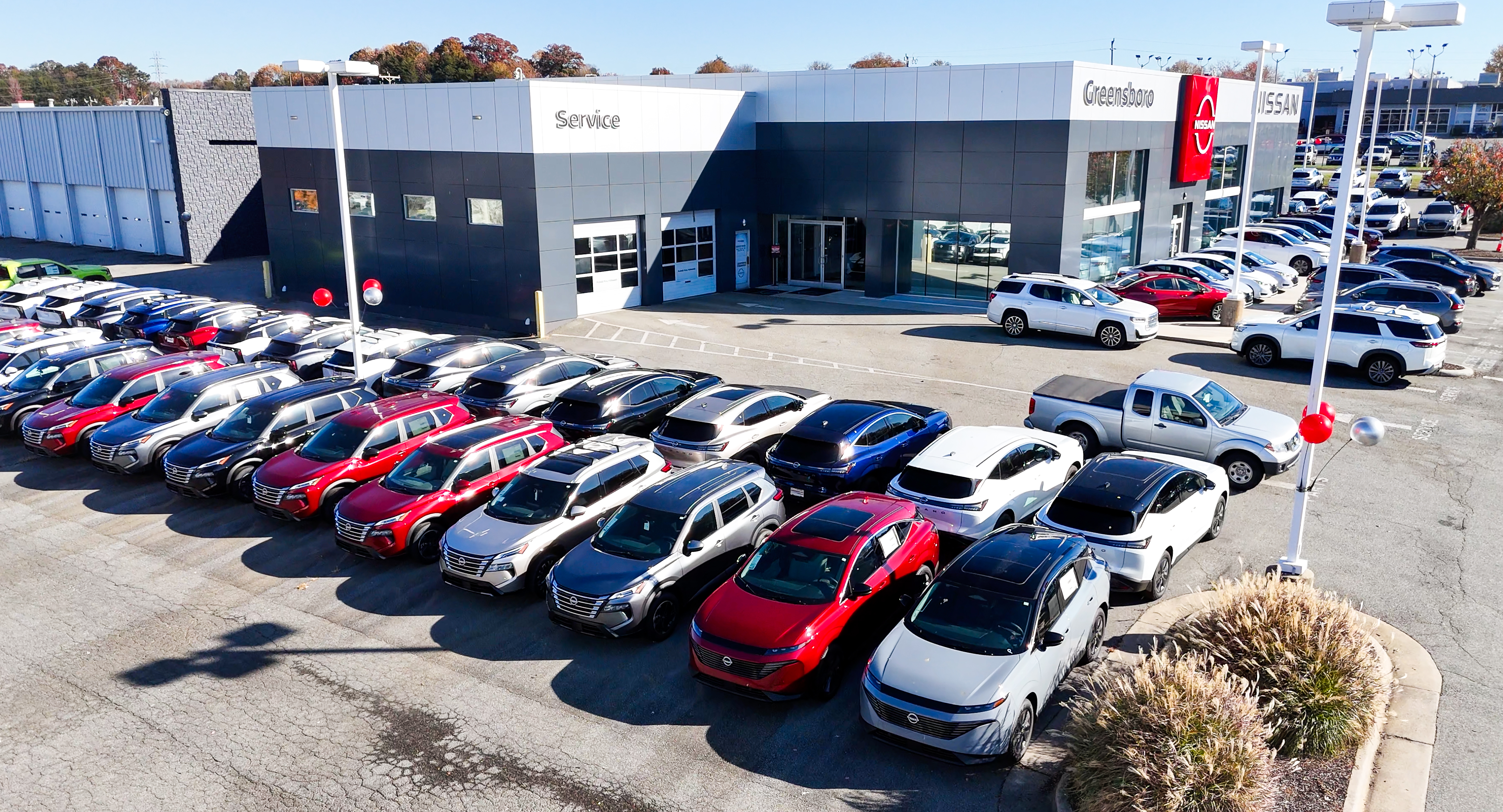 Greensboro Nissan service center and lot